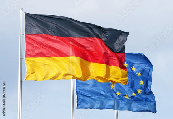 Obraz Flags of Germany and Europe