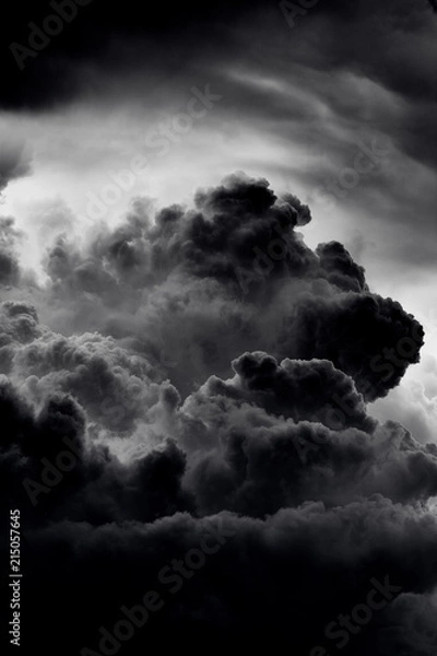 Obraz Dramatic black smoke from a fire