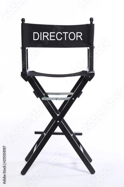 Obraz cinema movie director chair stool isolated on white background