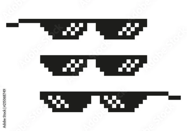 Obraz Vector Illustration pixel glasses.