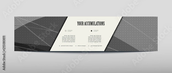 Fototapeta Leaflet cover presentation abstract geometric background, layout in A4 set technology brochure flyer design template vector shadow