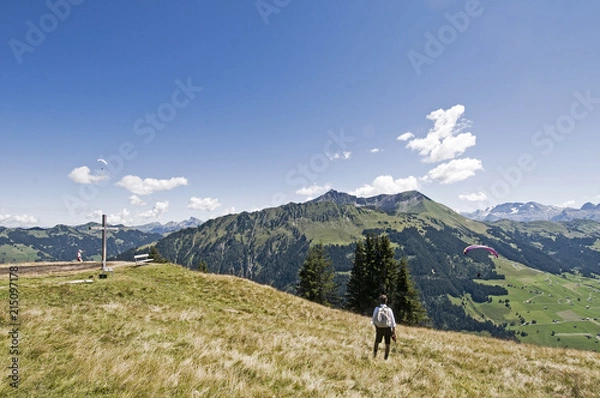 Obraz Gleitschirmstartplatz Wispile