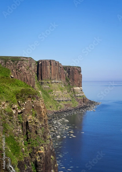 Fototapeta Kilt Rock Mountains Cliff from Meatfalls View Point in Summer Scotland UK