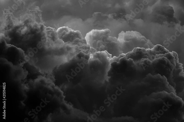 Obraz Dramatyczny czarny dym z ognia