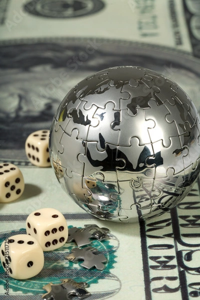 Fototapeta Dollar and globe.