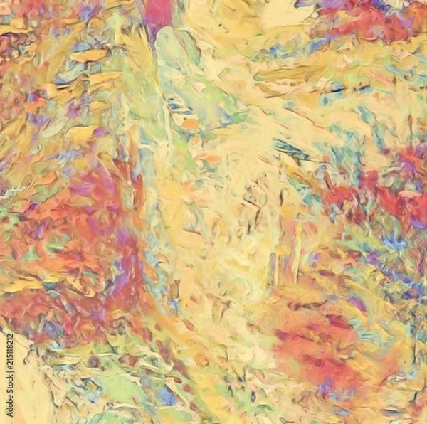 Obraz Abstraction painted in oil. Colorful texture background. Multicolored wallpaper graphic design. Pattern for creating artworks and prints.