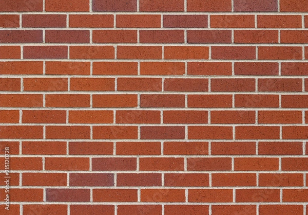 Obraz Reddish brown brick wall background in traditional running bond pattern