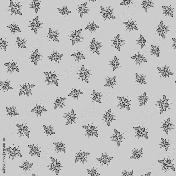 Fototapeta Seamless stag beetles pattern background