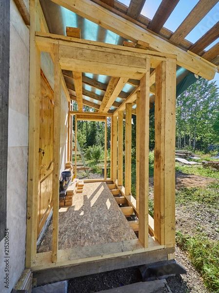 Obraz construction of a frame house