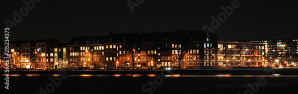 Obraz skyline rotterdam by night