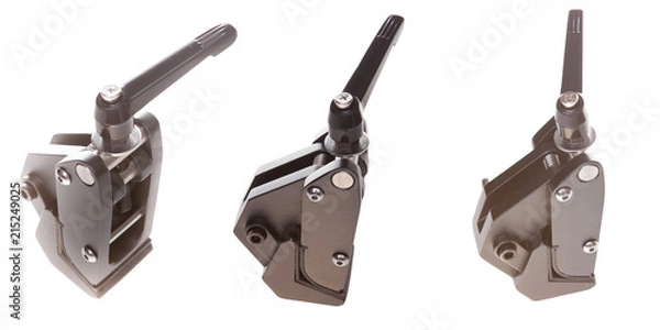 Obraz A black clamp isolated against isolated on a white background