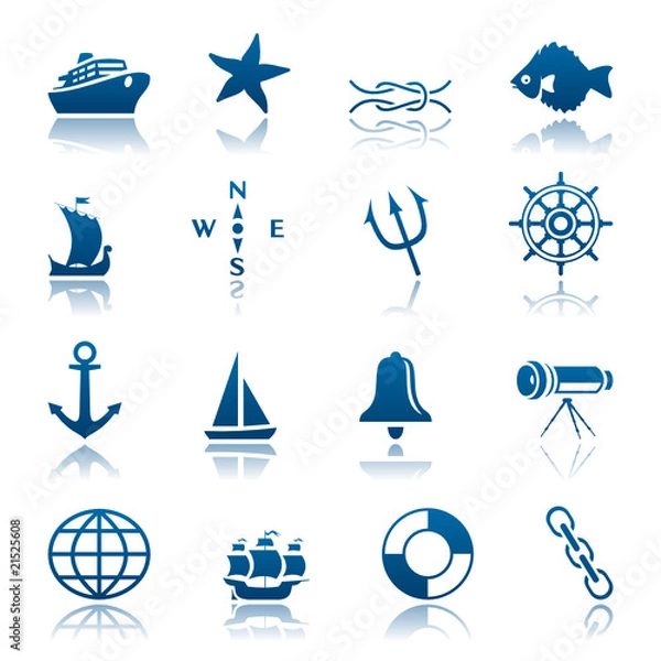 Obraz Marine icon set