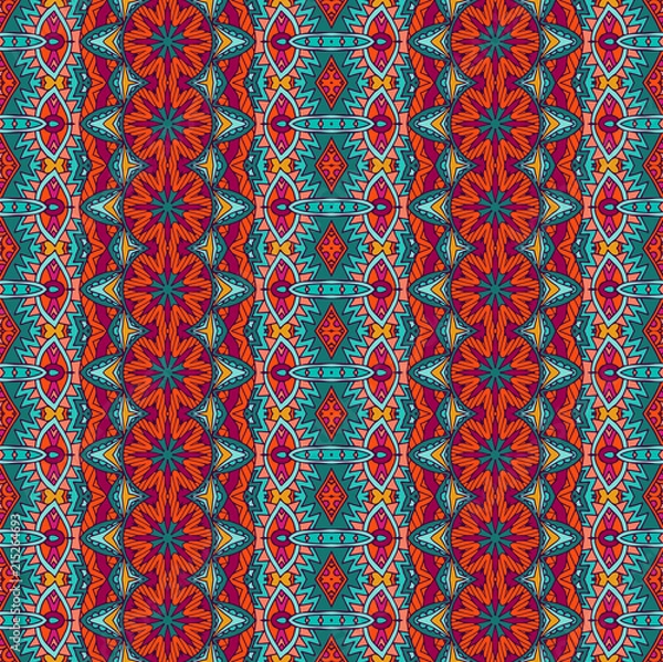 Fototapeta Tribal vintage abstract geometric ethnic seamless pattern ornamental