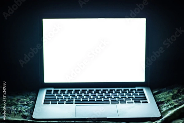 Obraz Computer work at  night