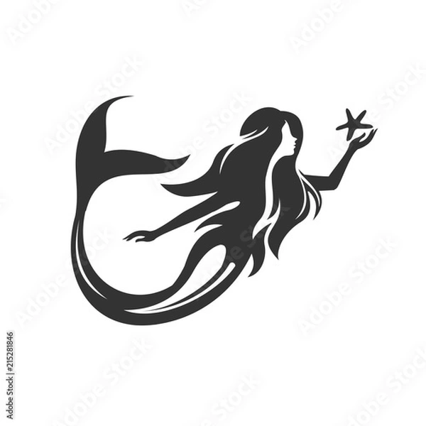 Fototapeta mermaid silhouette