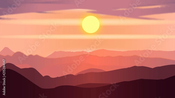 Obraz Calm day, beautiful mountains