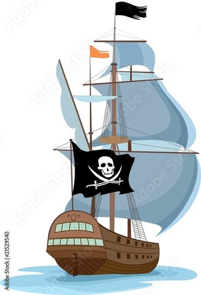 Obraz pirate sailing ship