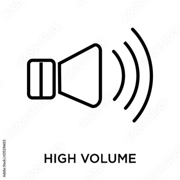 Obraz high volume loudspeaker icon isolated on white background. Simple and editable high volume loudspeaker icons. Modern icon vector illustration.