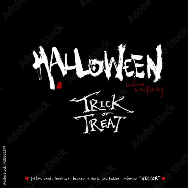 Fototapeta 할로윈 포스터 / 손으로 그린 할로윈 그림
