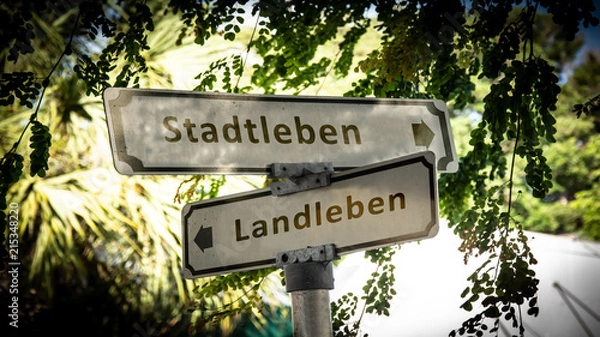 Fototapeta Schild 336 - Stadtleben