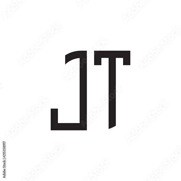 Fototapeta two letter monogram logo