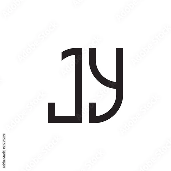 Fototapeta two letter monogram logo
