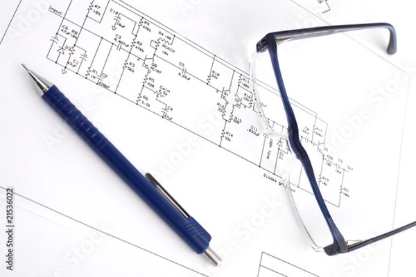 Fototapeta Electricity scheme