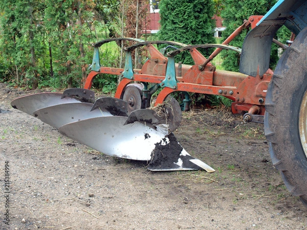 Obraz Three furrows plow