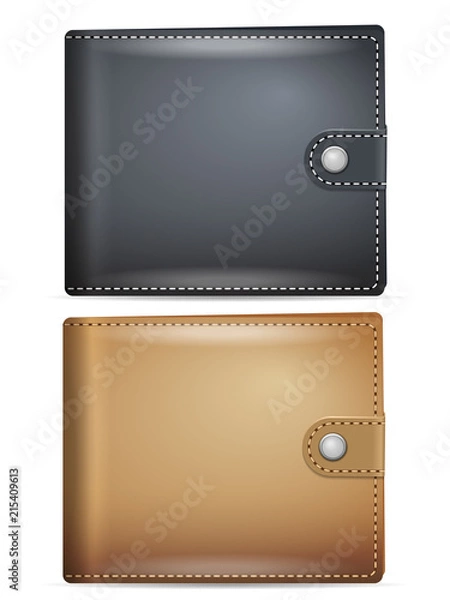 Fototapeta Leather wallet set