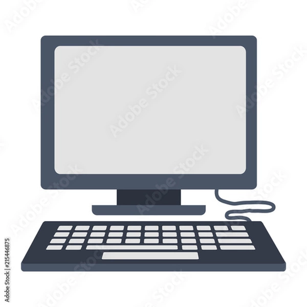 Fototapeta desktop computer isolated icon