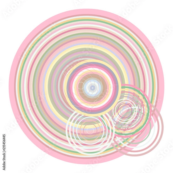 Fototapeta Background abstract geometric circles, bubbles, sphere or ellipses pattern for design. Color, concept, shape & surface.