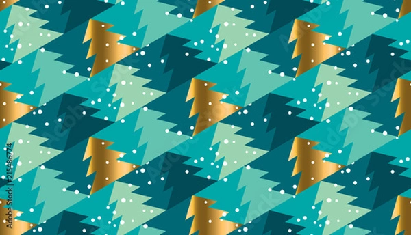 Fototapeta Geometryczne drzewo xmas wzór na tle