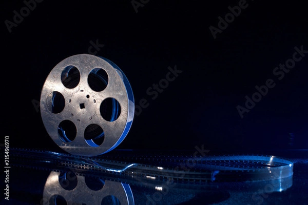 Fototapeta Movie reel on a black background