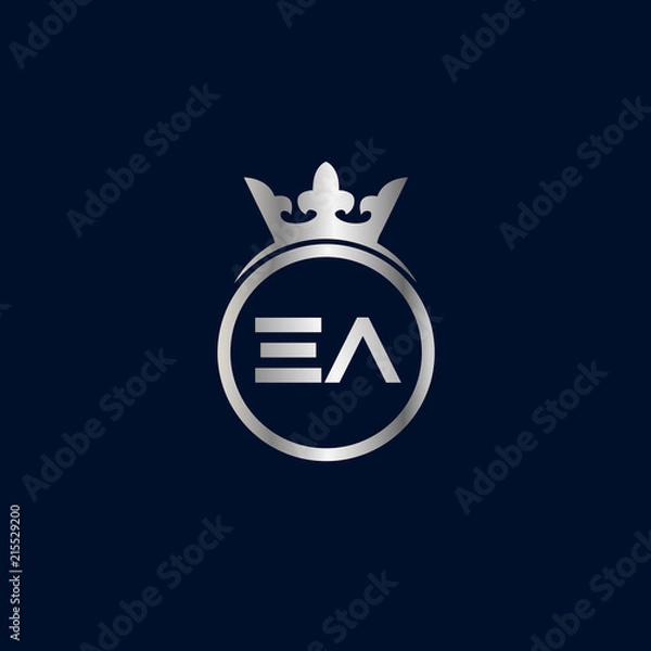 Obraz Initial Letter EA Logo Template Design