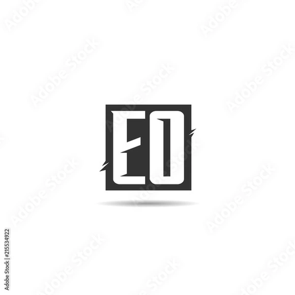 Obraz Initial Letter EO Logo Template Design