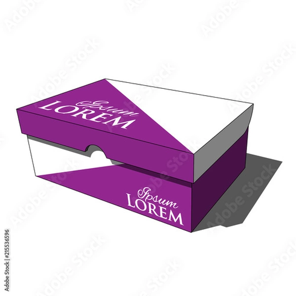Fototapeta 3D image - colored isolated closed shoes box