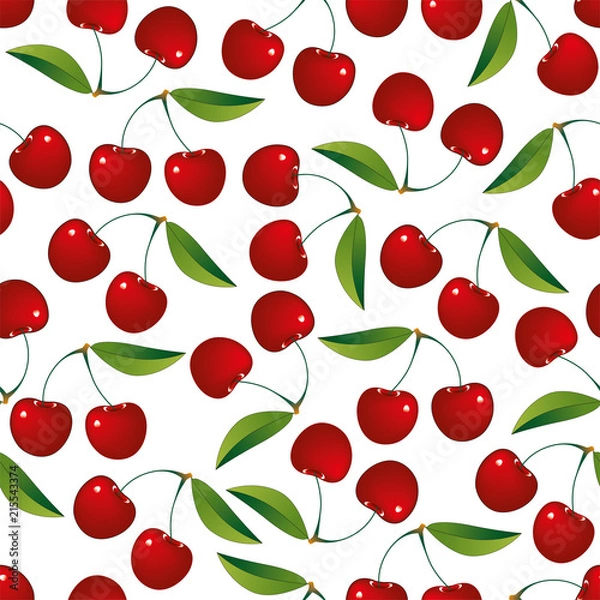 Obraz seamless cherry pattern