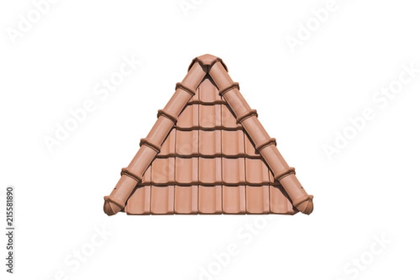 Fototapeta triangular roof isolated on white background