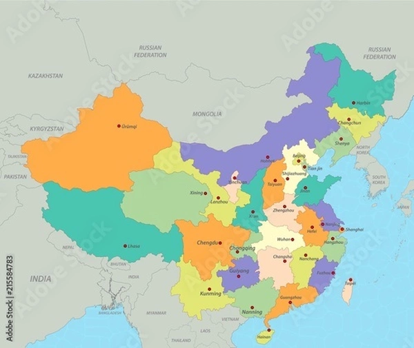 Fototapeta Map of China