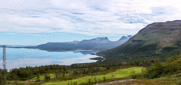 Obraz Lapporten, a U-shaped valley, one of the most familiar attraction in the mountains of northernland Sweden.