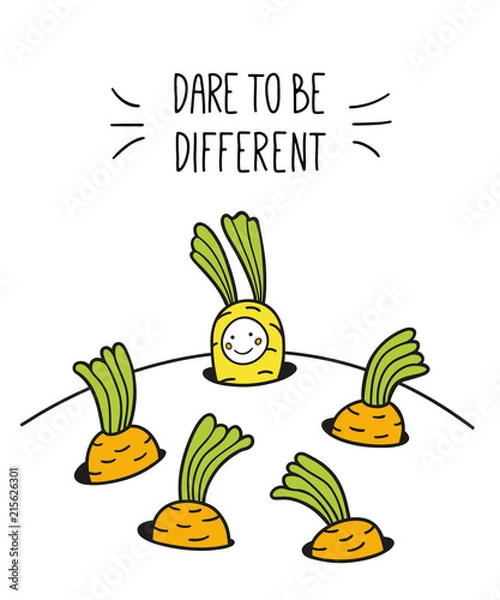 Fototapeta dare to be different