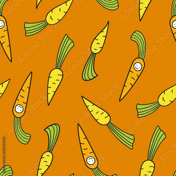 Obraz baby carrot seamless pattern