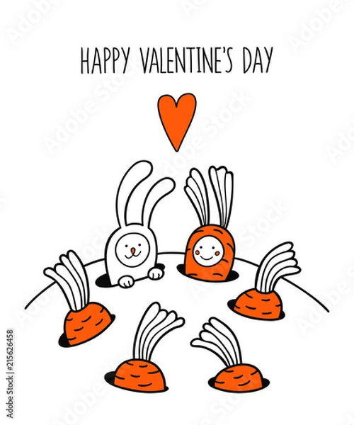 Fototapeta Happy Valentines Day.