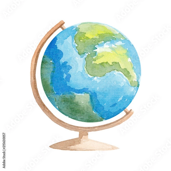 Obraz Ilustracja akwarela Globe School globe