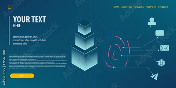Obraz Data connection isometric technology