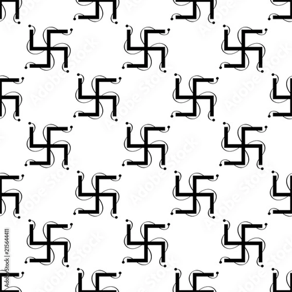 Fototapeta Swastica Symbol The Holy Motifseamless Pattern