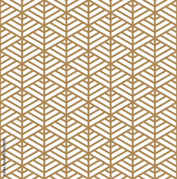 Fototapeta Seamless pattern based on Japanese ornament Kumiko