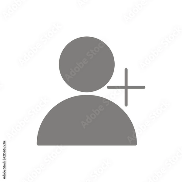 Obraz User icon. Add new contact vector icon. Add new friend vector icon.