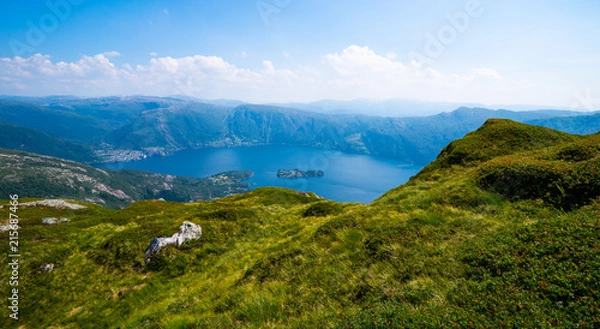 Fototapeta View over one of the fjords in norway