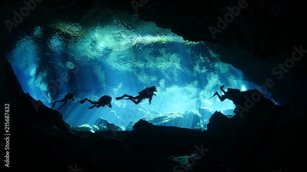Obraz Diving in cenote